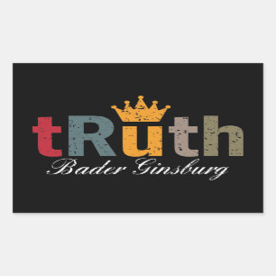 Sticker Rectangulaire RBG - Ruth Bader Ginsburg Truth Crown