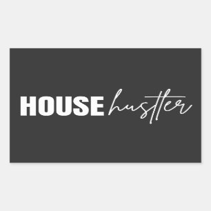 Sticker Rectangulaire Réaltor Maison professionnelle Hustler