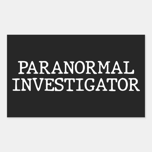 Sticker Rectangulaire Recherche paranormale chasse aux fantômes EVP (Devant)