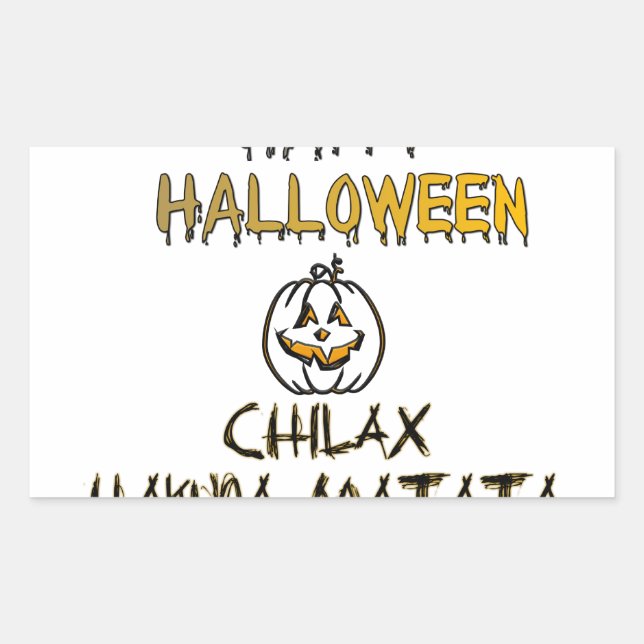 Sticker Rectangulaire Refroidissez et détendez-vous Happy Halloween Coll (Devant)