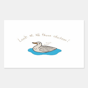 Sticker Rectangulaire Regardez tous ces poulets !