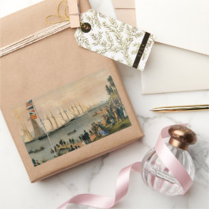 Sticker Rectangulaire Régate maritime vintage du New York Yacht Club