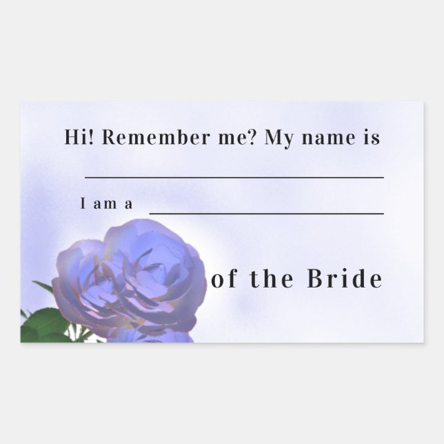 Sticker Rectangulaire Relation avec l'Autocollant Mariage de mariée (Devant)