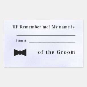 Sticker Rectangulaire Relation avec l'autocollant Mariage Groom