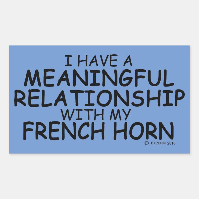 Sticker Rectangulaire Relation significative Corne française St rectangu (Devant)