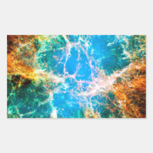 Sticker Rectangulaire Rémanent de supernova de la nébuleuse du Crabe pho