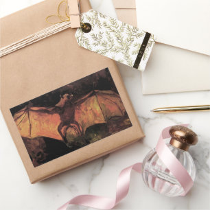 Sticker Rectangulaire Renard volant chauve-souris par Vincent van Gogh