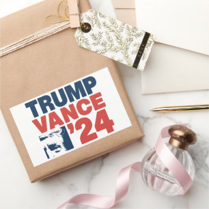 Sticker Rectangulaire Rendre l'Amérique en sécurité Trump Vance 2024 MAG