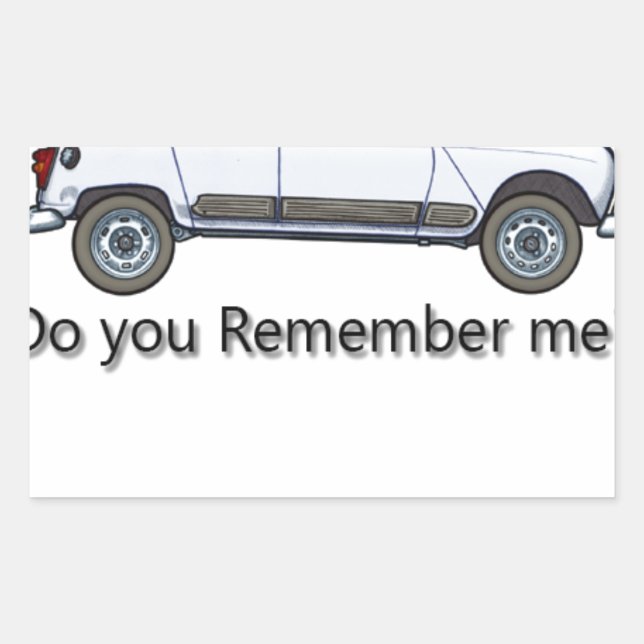 Sticker Rectangulaire renoult 4 (Devant)