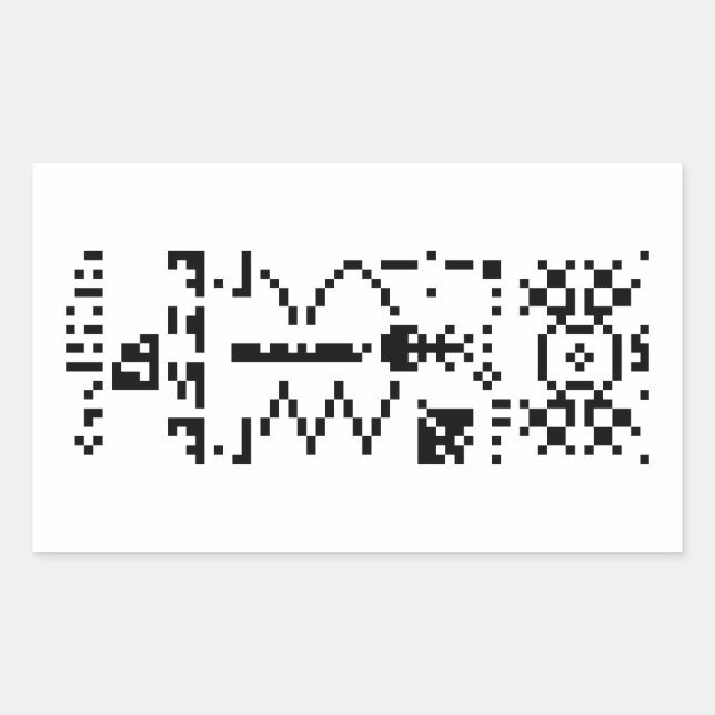 Sticker Rectangulaire Réponse du message binaire Arecibo (Devant)