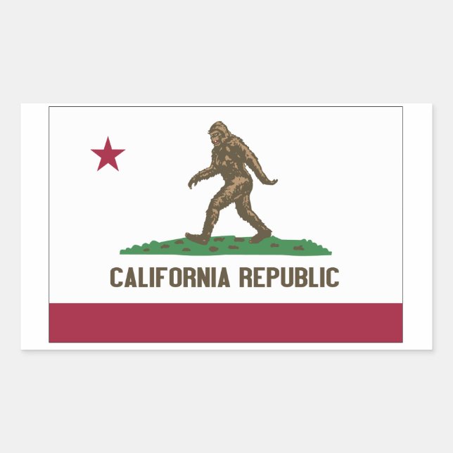 Sticker Rectangulaire République de Californie (Devant)