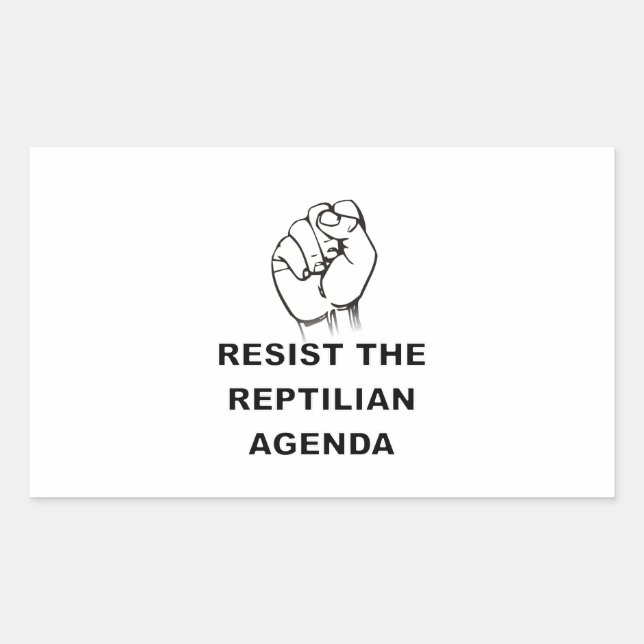 Sticker Rectangulaire Résister À L'Agenda Républicain (Devant)