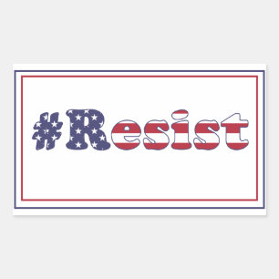 Sticker Rectangulaire Résister - Manifestation de typographie américaine