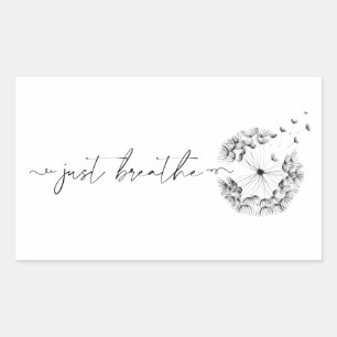 Sticker Rectangulaire Respire comme pierre de Dandelion