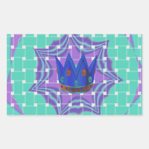 Sticker Rectangulaire Restez simple : l'art Motif de la Clarté Royale