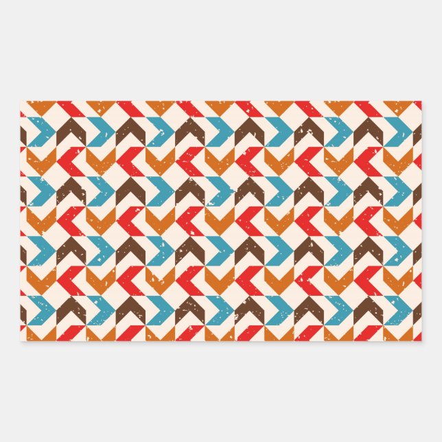 Sticker Rectangulaire Rétro (Devant)