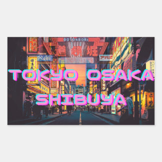 Sticker Rectangulaire Retro Neon Japan – Tokyo Osaka Harajuku