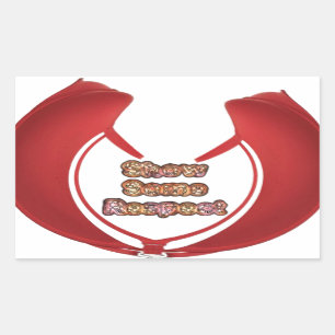 Sticker Rectangulaire Retro Red Hakuna Matata Les cadeaux montrent un ce