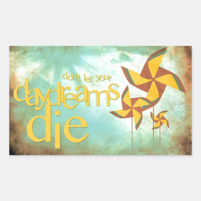 Sticker Rectangulaire rêveries (Devant)