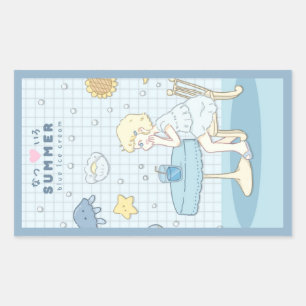 Sticker Rectangulaire 🌊✩ Rêves d'été en mer ✩🌊