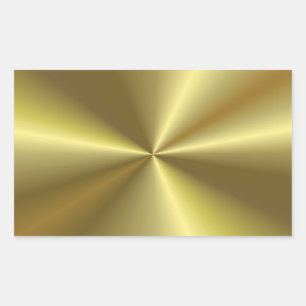 Sticker Rectangulaire Revêtement métallique moderne Faux Gold Blank tend