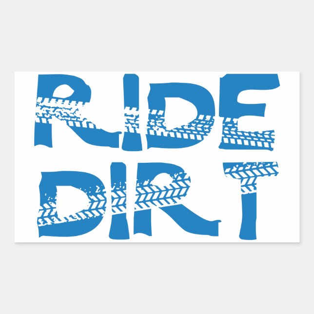 Sticker Rectangulaire Ride Dirt (Devant)
