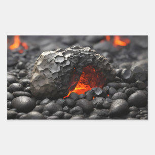 Sticker Rectangulaire Roche volcanique
