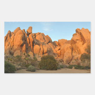 Sticker Rectangulaire Roches de coucher de soleil à Joshua Tree