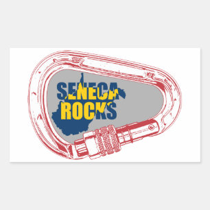 Sticker Rectangulaire Roches de Sénèque montant Carabiner