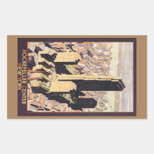 Sticker Rectangulaire Rockefeller Center New York