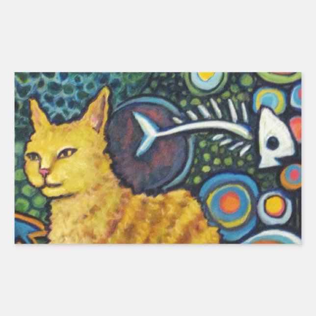 Sticker Rectangulaire Rocky, The Rock Star Cat Products (Devant)