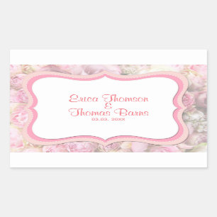 Sticker Rectangulaire Rose coloré