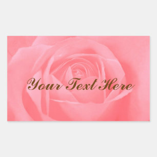 Sticker Rectangulaire Rose douce
