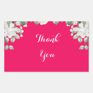 Sticker Rectangulaire rose fuchsia 