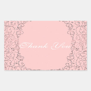 Sticker Rectangulaire Rose Gold Royal Castle Fairy Tale Princess Faveur