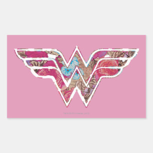 Sticker Rectangulaire Rose WW