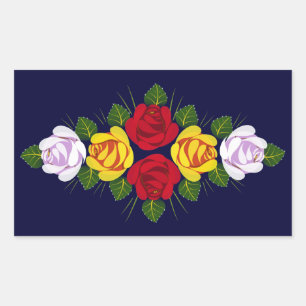 Sticker Rectangulaire Roses de canal