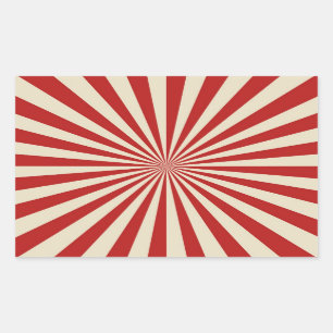 Sticker Rectangulaire Roue à rotation classique de Popcorn Vintage rétro