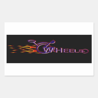 Sticker Rectangulaire Roues