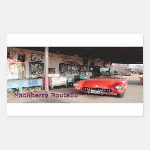 Sticker Rectangulaire Route66 Hackberry