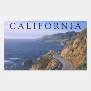 Sticker Rectangulaire Route 1   Carmel Californie