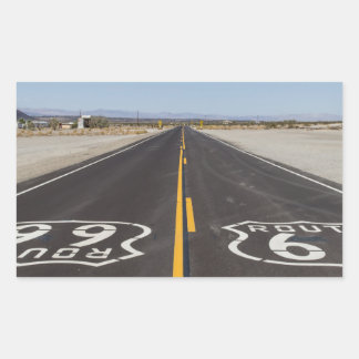 Sticker Rectangulaire Route 66, Amboy (Californie, USA)