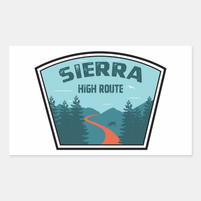 Sticker Rectangulaire Route de la Sierra (Devant)