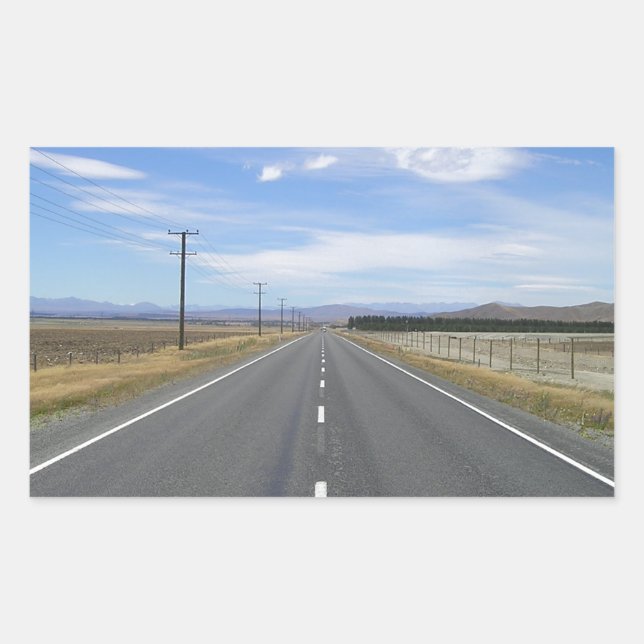Sticker Rectangulaire Route longue (Devant)