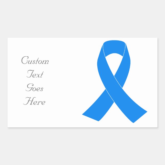 Sticker Rectangulaire Ruban de sensibilisation au bleu clair (Devant)