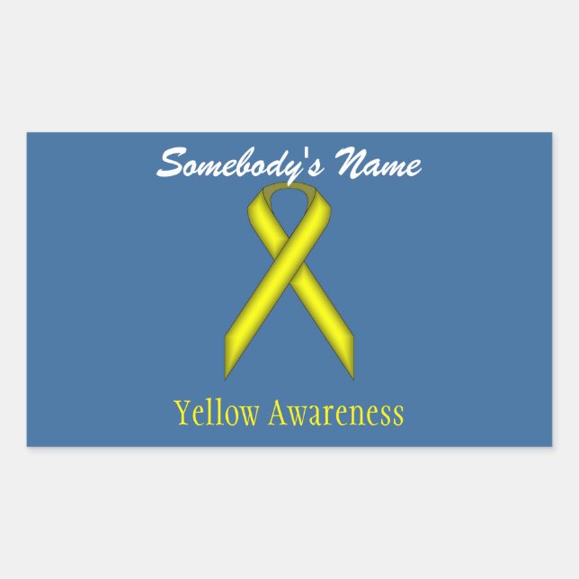 Sticker Rectangulaire Ruban standard jaune (Devant)
