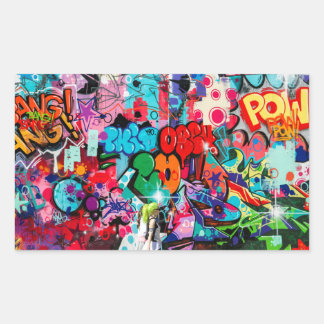 Sticker Rectangulaire rue graffiti