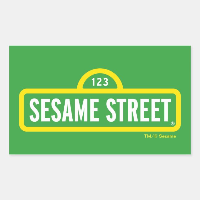 Sticker Rectangulaire Rue Sésame | Logo couleur complète (Devant)