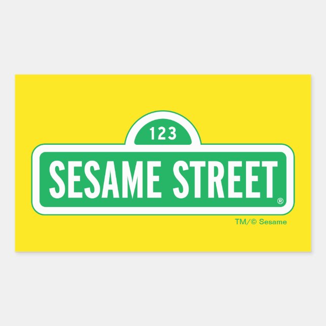 Sticker Rectangulaire Rue Sésame | Logo vert (Devant)