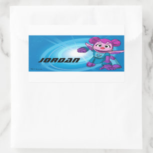 Sticker Rectangulaire Rue Sésame   Méca Builders Abby In Action